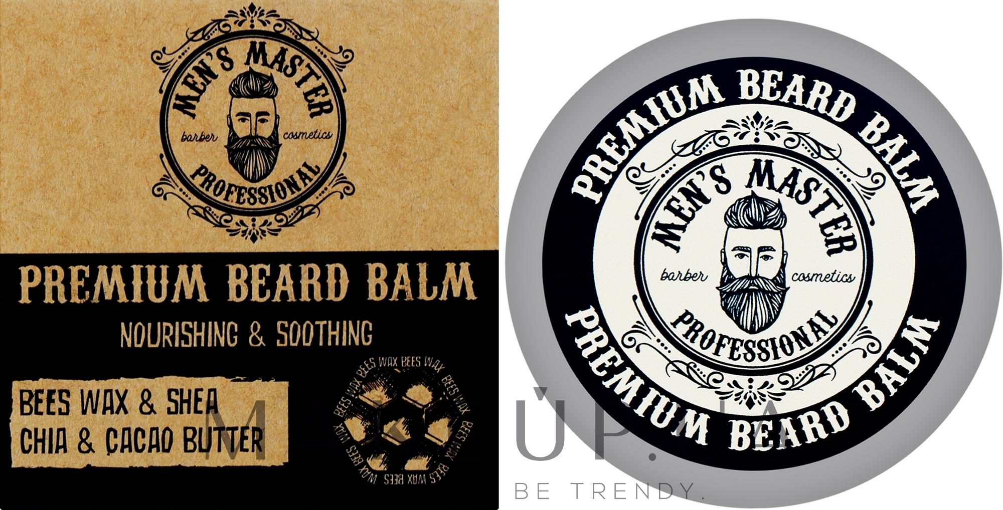 Питательный бальзам для бороды - Men's Master Premium Beard Balm — фото 30ml