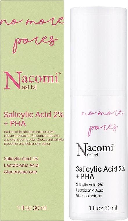 Сироватка для обличчя з 2% саліциловою кислотою + PHA - Nacomi Next Level Salicylic Acid 2% + PHA — фото N2
