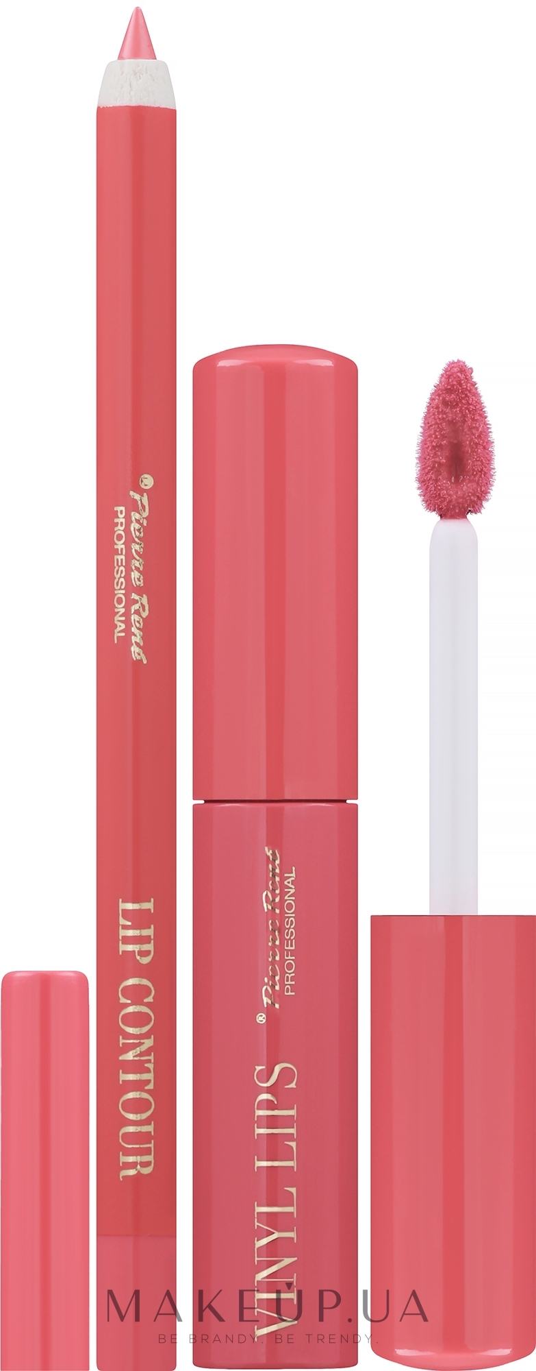 Набор для макияжа губ - Pierre Rene Lip Kit (lip/pencil/1.4g + lipstick/8ml) — фото 01 - Coral Fusion