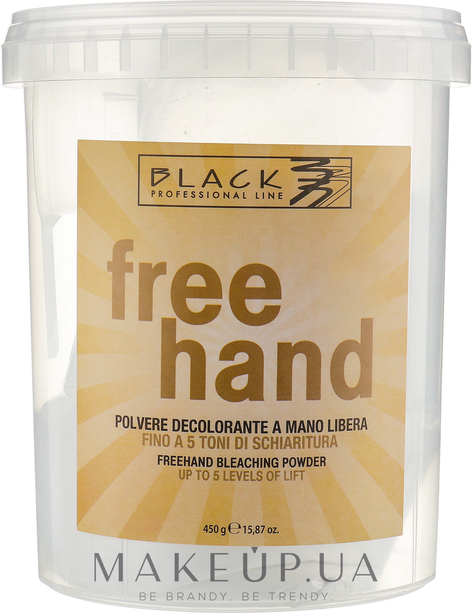 Порошок для освітлення волосся "Вільні руки" - Black Professional Bleaching Powder For Free-Hand — фото 450g