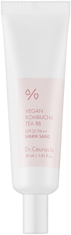 Веганский тональный ВВ-крем с экстрактом комбучи - Dr.Ceuracle Vegan Kombucha Tea BB Cream SPF 30/PA++