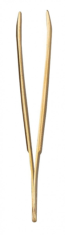 Пинцет прямой, позолоченный, 8 см, 1060/GGA - Titania — фото N2