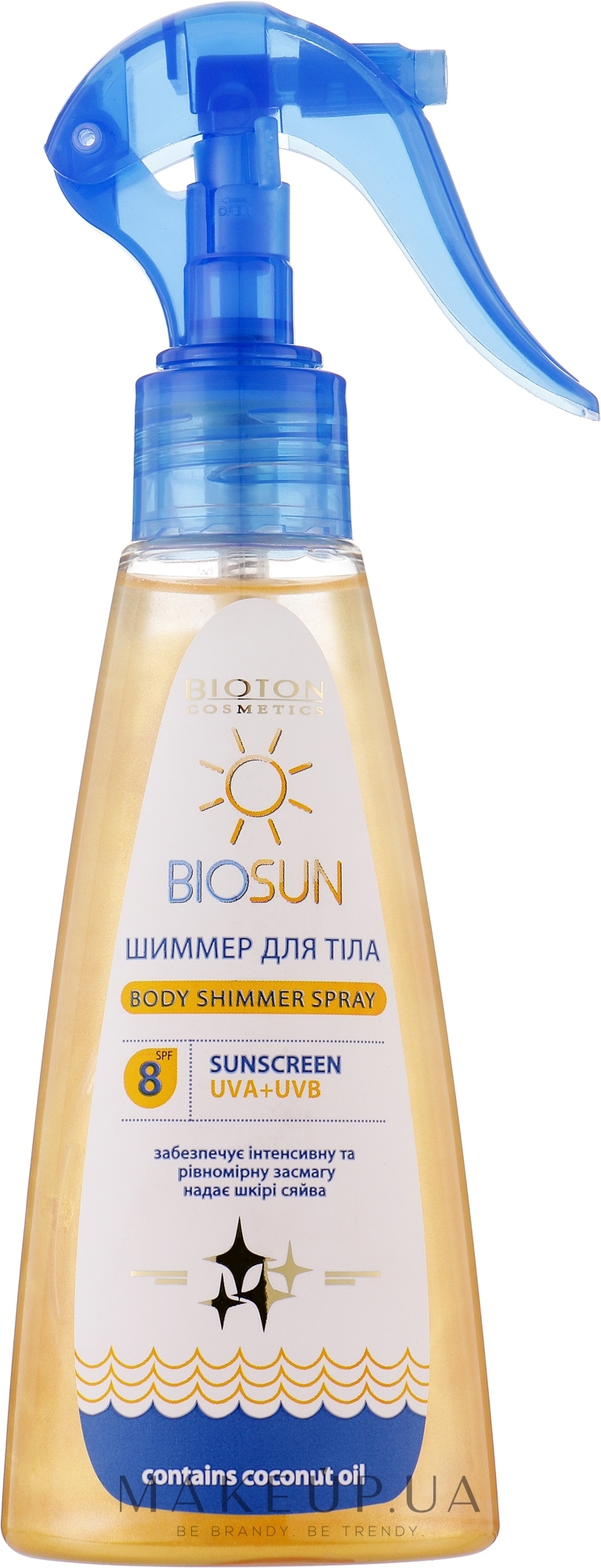 Шиммер для тела с кокосовым маслом - Bioton Cosmetics BioSun Body Shimmer Spray — фото 150ml