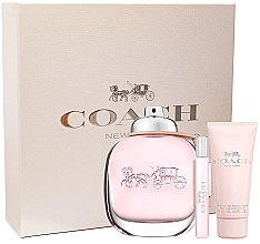 Духи, Парфюмерия, косметика Coach The Fragrance New York Eau - Набор (edt/90 ml + edt/7.5 ml + b/lot/100 ml)