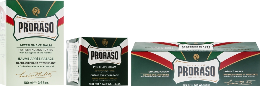 Набор - Proraso Vintage Selection Gino (cr/100 ml + sh/cr/150 ml + ash/cr/100 ml) — фото N2
