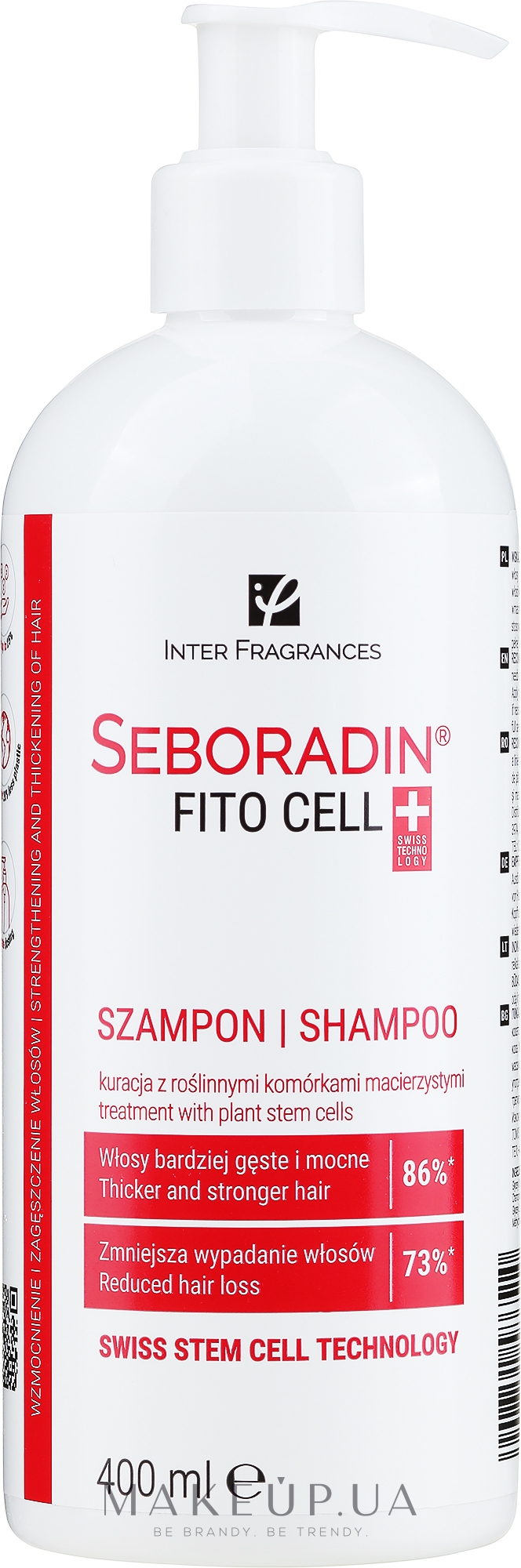 Укрепляющий шампунь для волос - Seboradin FitoCell Shampoo — фото 400ml