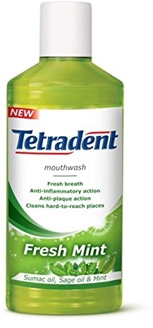 Ополаскиватель "Свежая Мята" - Tetradent Fresh Mint Mouthwash — фото N1