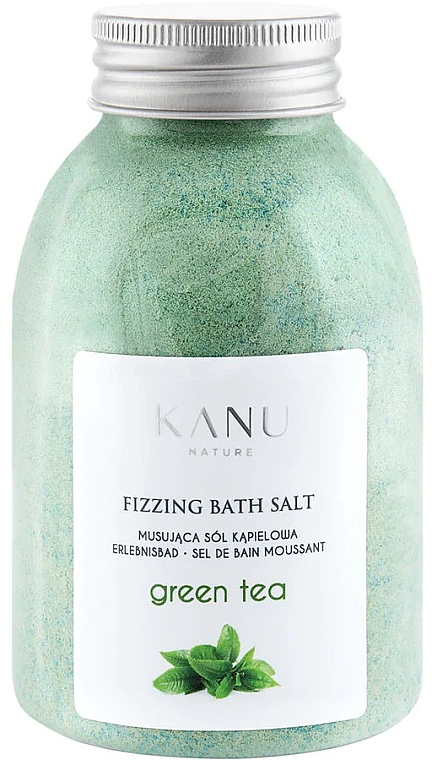 Бурлящая соль для ванны "Зеленый чай" - Kanu Nature Green Tea Fizzing Bath Salt — фото N1