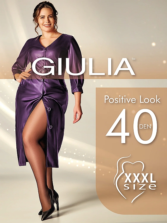 Колготки "Positive Look" 40 DEN, cappuccino - Giulia — фото N1