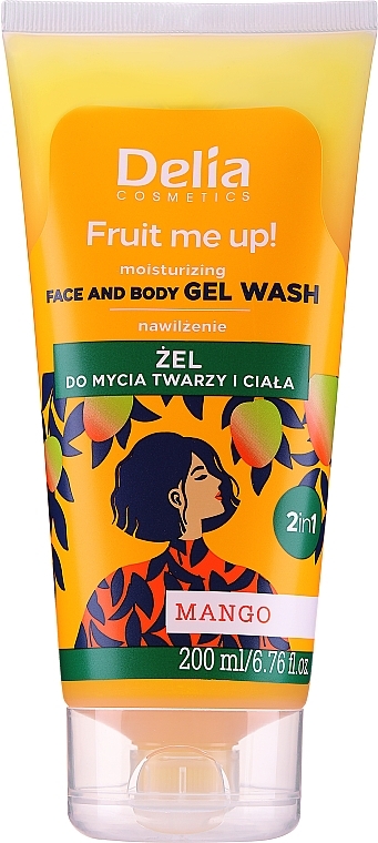 Гель для миття обличчя й тіла з ароматом манго - Delia Fruit Me Up! Mango Face & Body Gel Wash — фото N1