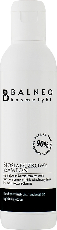 ПОДАРУНОК! Біосульфідний шампунь для жирного волосся, схильного до лупи та себореї - Balneokosmetyki — фото N1