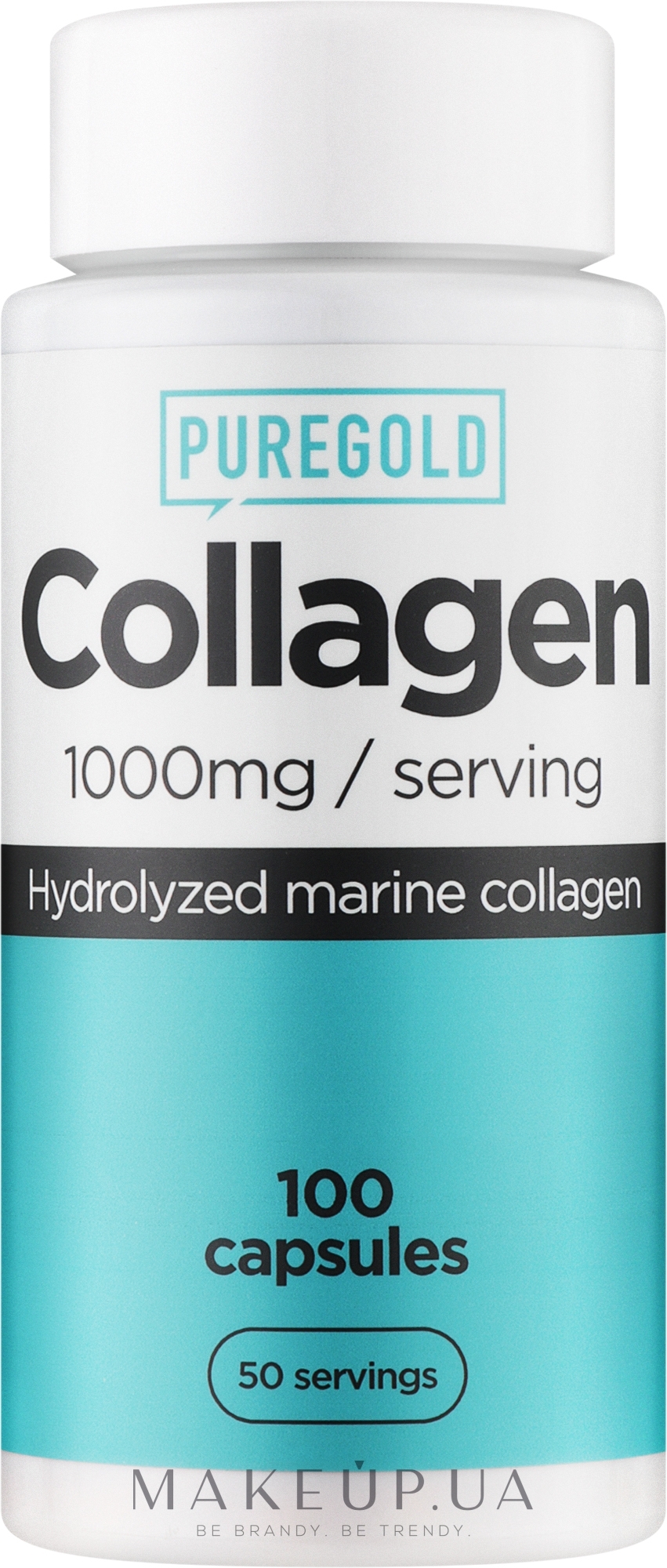 Морський колаген, капсули - PureGold Marine Hydrolyzed Collagen — фото 100шт