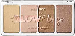 Парфумерія, косметика Палетка хайлайтерів - Essence Glow To Go Highlighter Palette