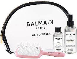 Духи, Парфюмерия, косметика Набор по уходу за волосами - Balmain Paris Hair Couture Limited Edition Giftset (spray/200ml + elixir/100ml + brush + pouch)