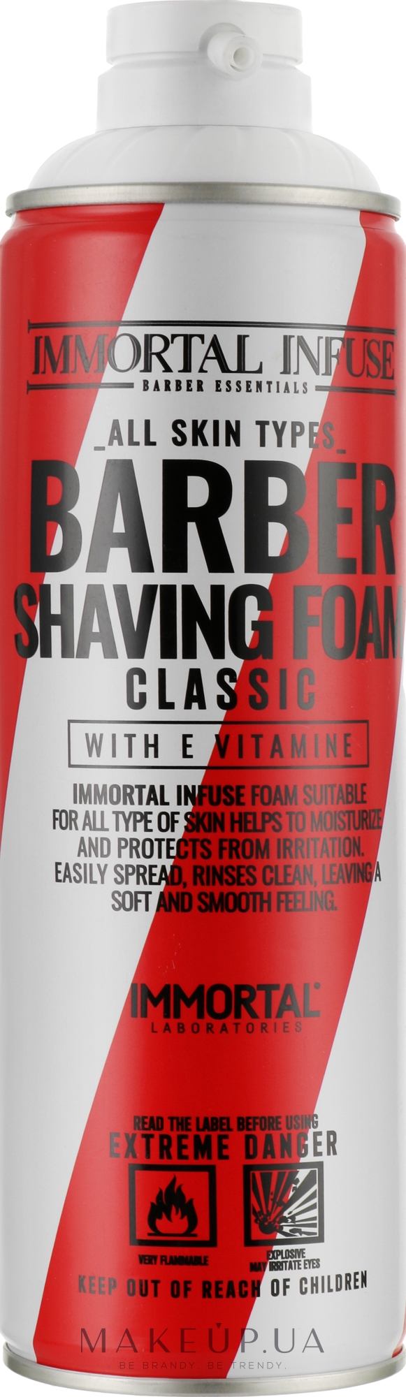 Пена для бритья «Классическая» - Immortal Infuse For Men Shaving Foam — фото 500ml