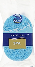 Массажная целлюлозная губка для купания "SPA", голубая - Ocean — фото N1