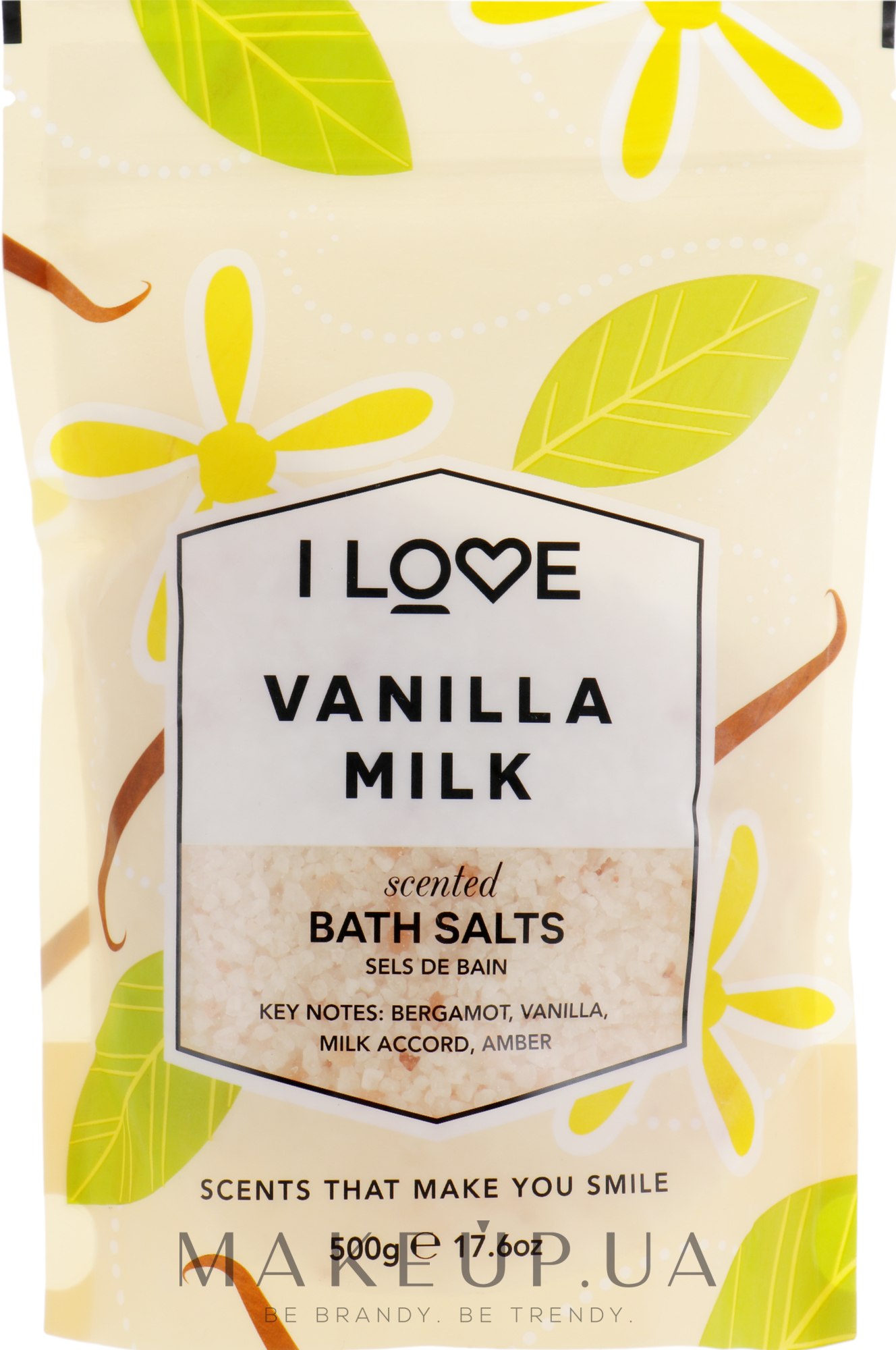 Сіль для ванни "Ванільне молоко" - I Love Vanilla Milk Bath Salt — фото 500g