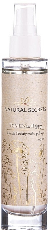 Увлажняющий тоник для лица "Шелк и цветы мака" - Natural Secrets Moisturizing Tonic (стекло) — фото N1