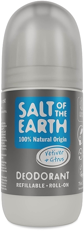 Натуральный шариковый дезодорант - Salt of the Earth Vetiver & Citrus Roll-On Deo — фото N1