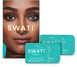 Парфумерія, косметика Кольорові контактні лінзи "Jade", 1 місяць - Swati 1-Month Green Coloured Lenses