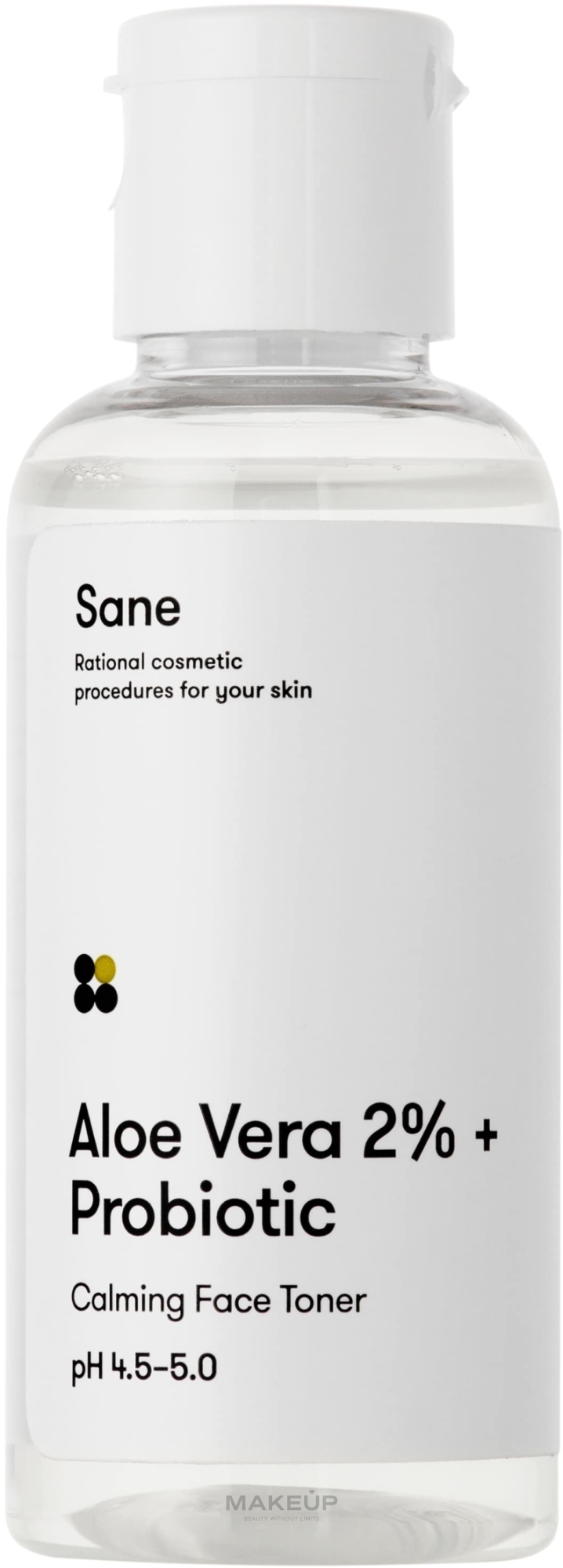 Успокаивающий тоник для лица - Sane Aloe Vera 2% + Probiotic Calming Face Toner — фото 50ml
