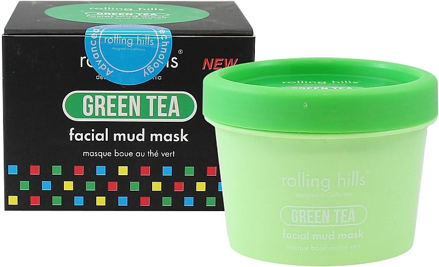 Грязьова маска із зеленим чаєм - Rolling Hills Green Tea Facial Mud Mask — фото N1