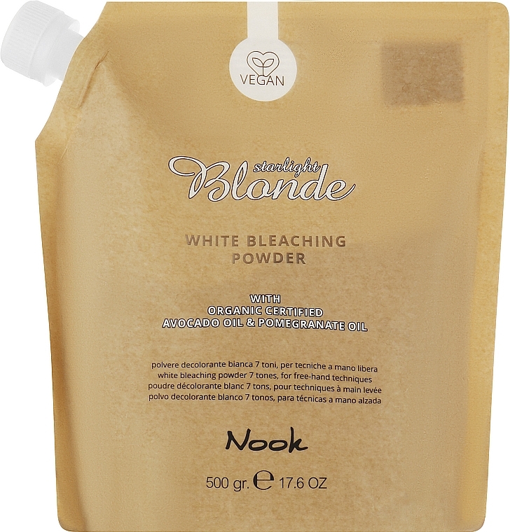 Освітлювальна пудра для волосся - Nook Starlight Blonde White Bleaching Powder — фото N1