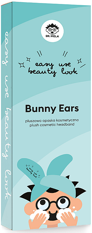 Косметическая повязка для волос "Ушки", мятная - Dr. Mola Rabbit Ears Hair Band — фото N1