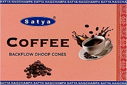 Парфумерія, косметика Пахощі конуси "Кава" - Satya Coffee Backflow Dhoop Cones