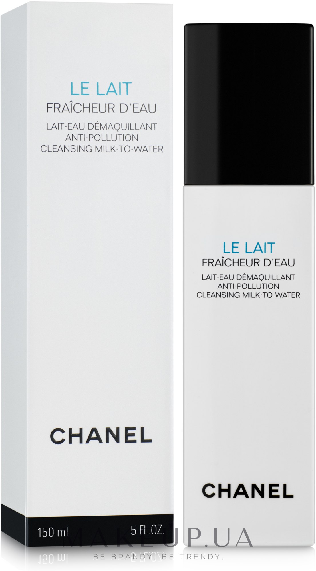 Аква-молочко для зняття макіяжу, з захистом від забруднень навколишнього середовища - Chanel Le Lait Fraicheur D’eau — фото 150ml