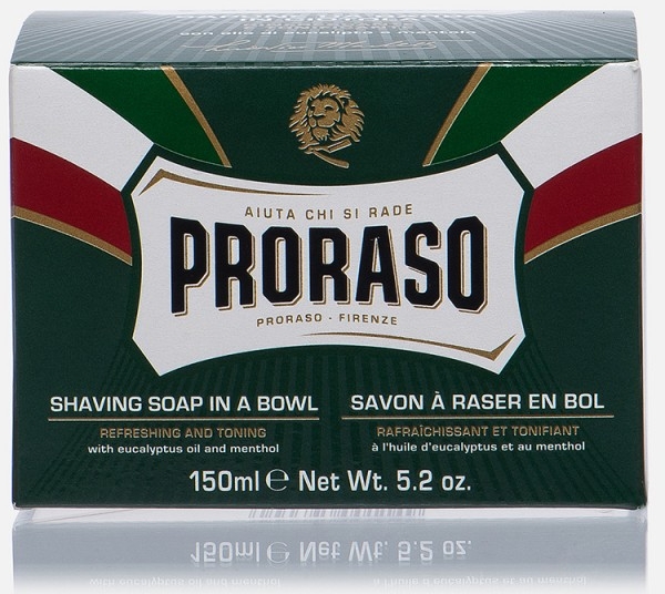 Тонизирующее мыло для бритья с экстрактом эвкалипта и ментола - Proraso Green Line Refreshing Soap — фото N2