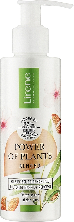 Масло-гель для снятия макияжа - Lirene Power Of Plants Migdal Oil-gel For Makeup Removal