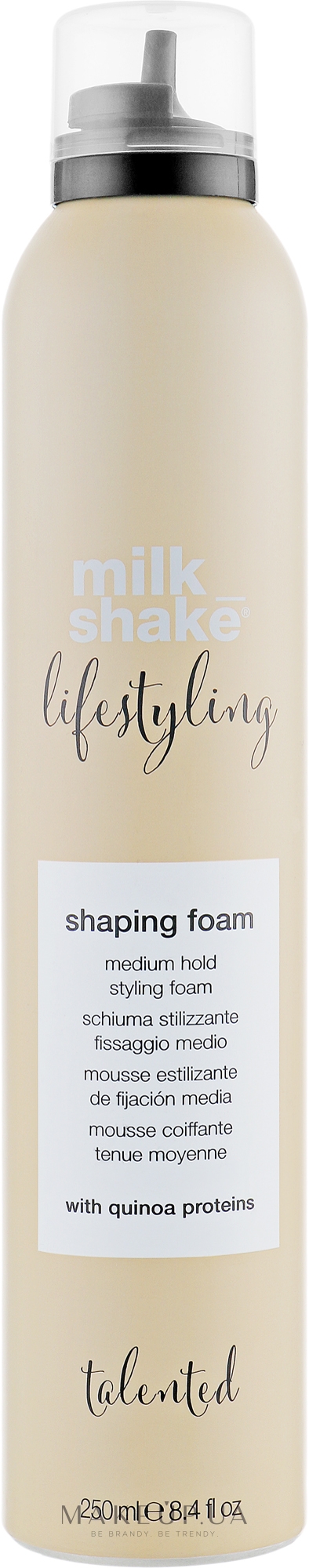 Термозахисна піна для об'єму і моделювання волосся - Milk_Shake Lifestyling Shaping Foam Medium Hold — фото 250ml