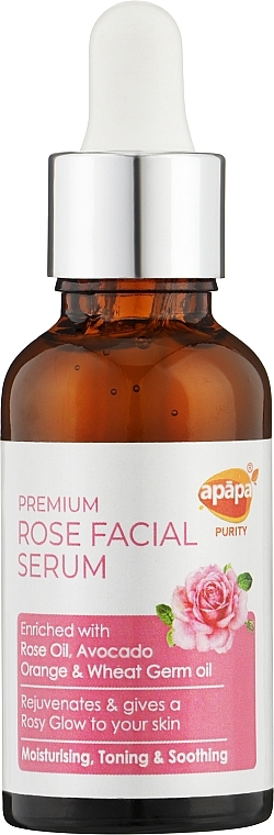 Сыворотка для лица с маслом розы, авокадо, апельсина и ростков пшеницы - Apapa Purity Rose Facial Serum — фото N2