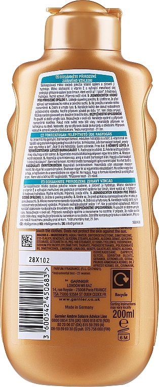 Лосьон-автозагар для тела - Garnier Ambre Solaire Natural Bronzer Self Tan Lotion — фото N2