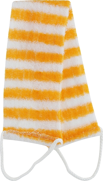 Мочалка-лента целлюлитка с ручками, оранжевая - Bath Towel