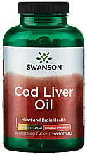 Харчова добавка "Олія печінки тріски", 700 мг - Swanson Cod Liver Oil Double-Strength — фото N1
