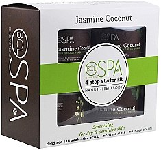 Духи, Парфюмерия, косметика Набор - BCL SPA 4 Step Starter Kit Jasmine Coconut (scr/454g + salt/454g + mask/473ml + cr/473ml)