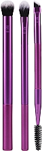 Набор кистей для макияжа, фиолетовый - Real Techniques Eye Shade + Blend + Dual Ended Brow — фото N1