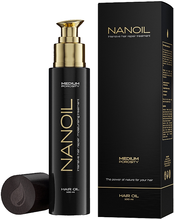Масло для волос со средней пористостью - Nanoil Hair Oil Medium Porosity — фото N1
