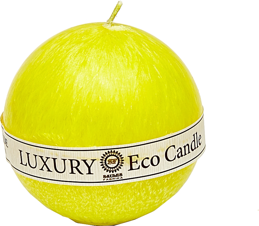 Свеча из пальмового воска, 8 см, желтая - Saules Fabrika Luxury Eco Candle — фото N1