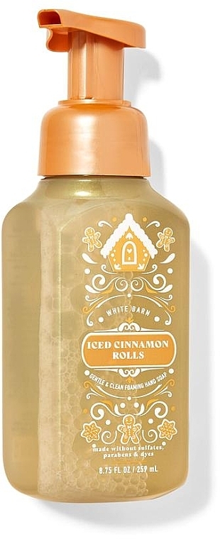 Мыло для рук - Bath & Body Works White Barn Iced Cinnamon Rolls Gentle & Clean Foaming Hand Soap — фото N1