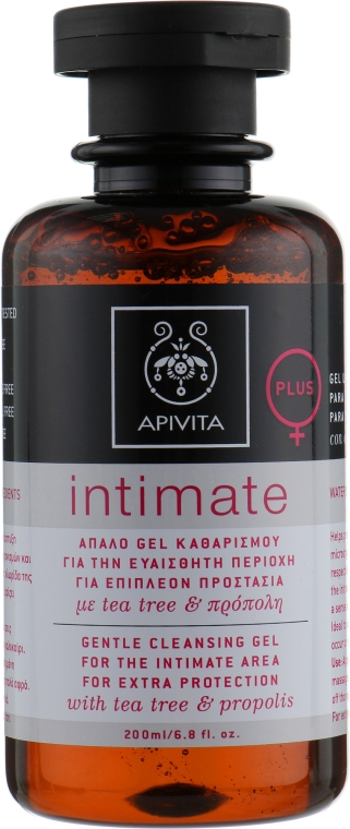 Деликатный очищающий гель для интимной гигиены с чайным деревом и прополисом - Apivita Intimate — фото N3