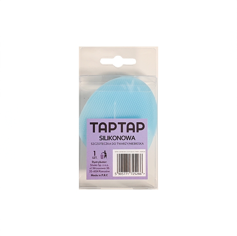 Силиконовая щетка для лица, голубая - Taptap — фото N2