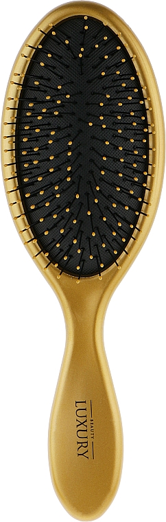 Масажна щітка для волосся, HB-08-09, золотиста - Beauty LUXURY