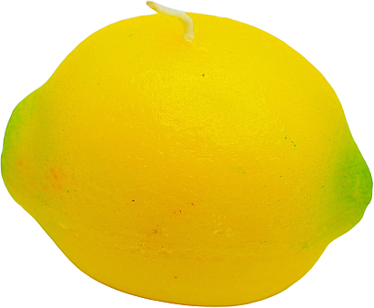 Декоративна свічка у формі лимона, в упаковці - AD — фото N2