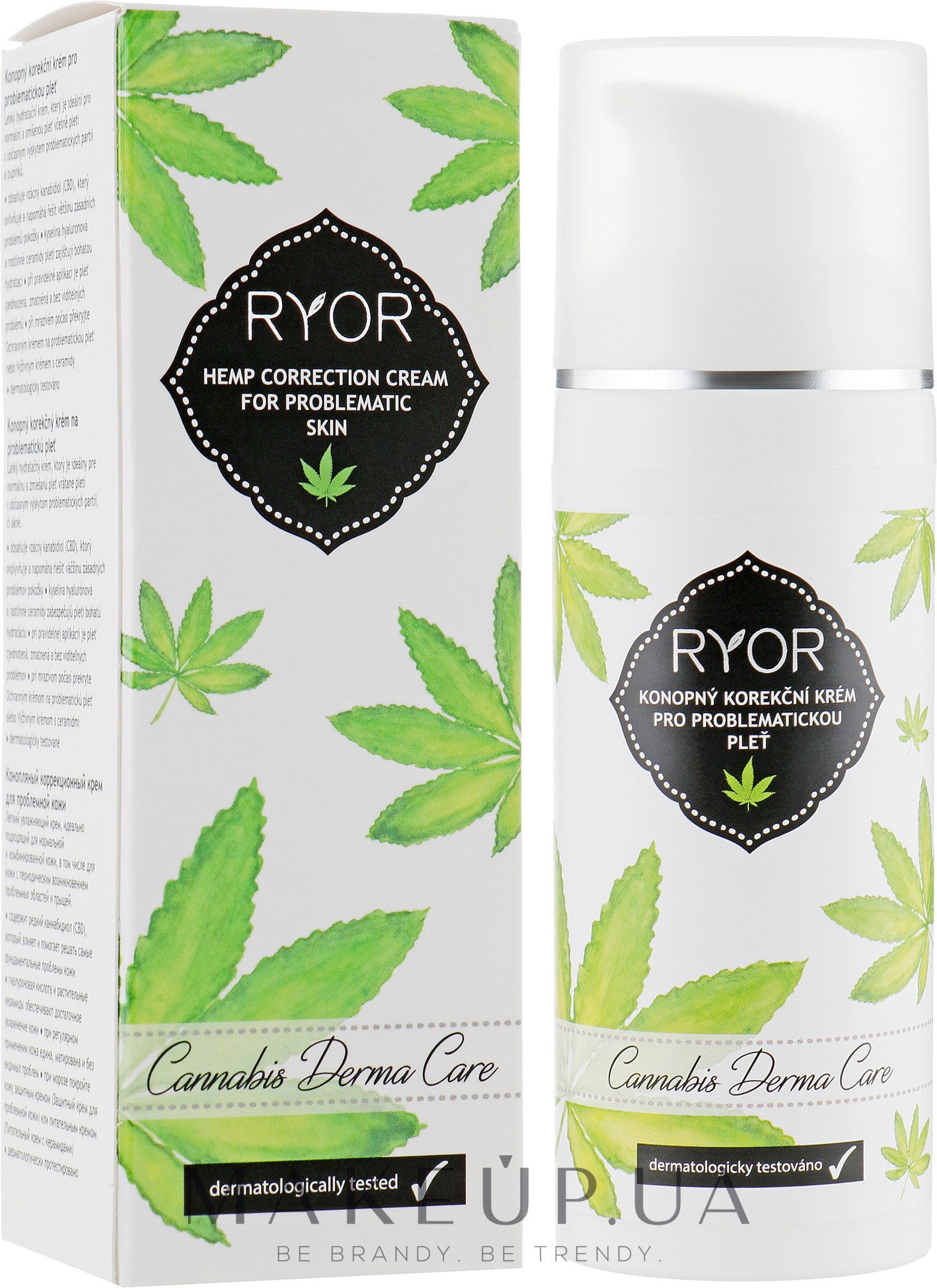 Конопляний корекційний крем для проблемної шкіри - Ryor Cannabis Derma Care Corrective Hemp Cream For Skins To Pro — фото 50ml