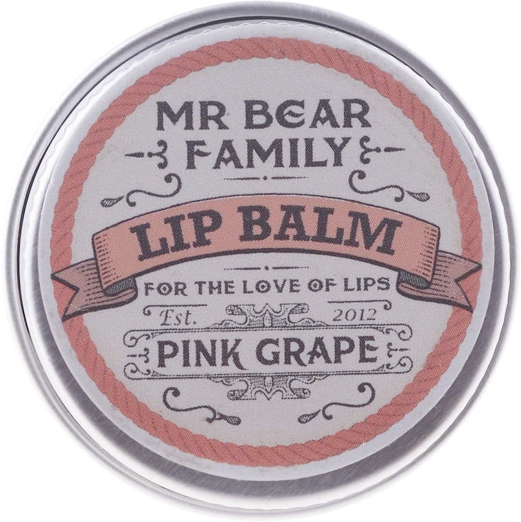 Бальзам для губ - Mr. Bear Family Lip Balm Pink Grape — фото N1