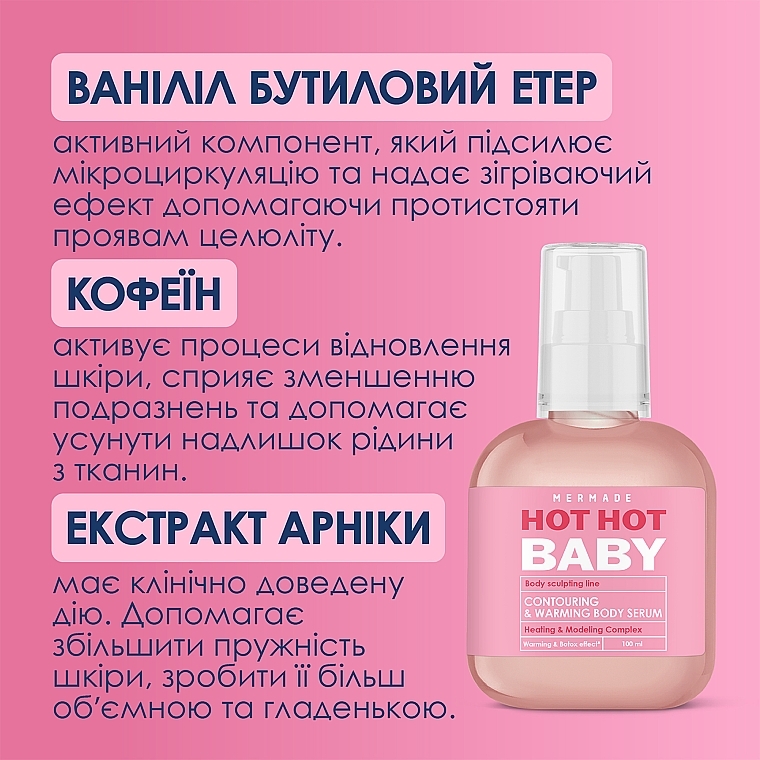 Контурирующая сыворотка для тела с согревающим эффектом - Mermade Hot Hot Baby — фото N4