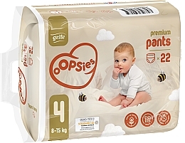 Подгузники-трусики "Oopsies", размер 4, 8-15 кг, 22 шт. - Grite Oopsies Premium Pants  — фото N2